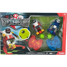 TOMY Soccerborg Game / Soccer Playing Robots / 2 Remote Control Robots 
