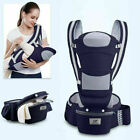 Ergonomic Infant Baby Carrier Hip Seat Adjustable Wrap Sling Backpack Black TN