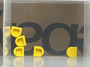 LEGO Parts - Yellow Tile, Round 1 x 1 Half Circle Extended - No 24246 - QTY 5 - Picture 1 of 1