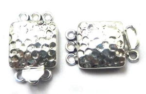 2 Pc 23X14mm Bali Box Clasp 3 Strand Antique Silver Plated Jewelry Making vs-176 - Picture 1 of 3