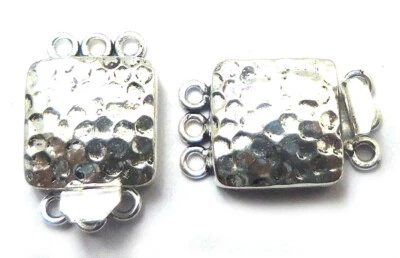 2 Pc 23X14mm Bali Box Clasp 3 Strand Antique Silver Plated Jewelry Making vs-176 - Image 1 of 3