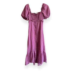 NEU ASTR The Label Rocco Kleid Orchidee Fuchsia Cottage Rüsche Puff Ärmel Größe XS - Bild 1 von 16