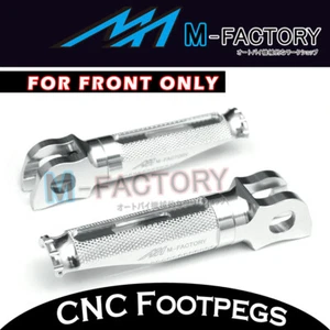 Silver Billet Front Rider Foot Pegs For Sprint ST 1050 05-09 06 07 08 - Picture 1 of 4