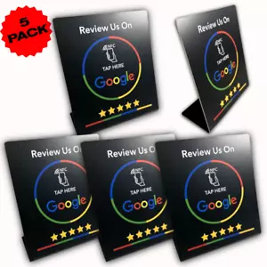 5 PACK Google Review Display STAND for Business and Shops NFC Tap REVIEWS Card B - Picture 1 of 6