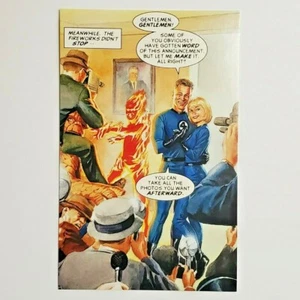 Invisible Girl Mr Fantastic Thing Human Torch Postcard Marvel Art of Alex Ross - Picture 1 of 2