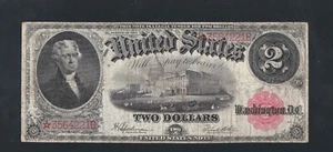 ULTRA RARE **STAR** 1917 $2 BRACELET BACK!! U.S. NOTE, NO TEARS OR PINHOLES - Picture 1 of 2
