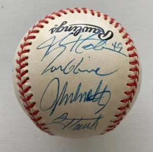 1999 ATLANTA BRAVES Team Signed Autographed NLCS CHAMPS Baseball BECKETT LOA - Picture 1 of 6