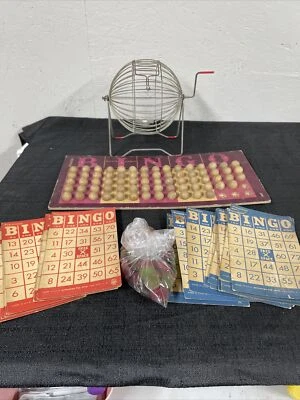 READ Pressman Monte Carlo Bingo Game 1960's NOT COMPLETE FOR PARTS - Image 1 of 4