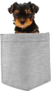 Yorkshire Terrier Dog in pocket Fridge Car Magnet Bumper Sticker App size 4"x7" - Picture 1 of 5