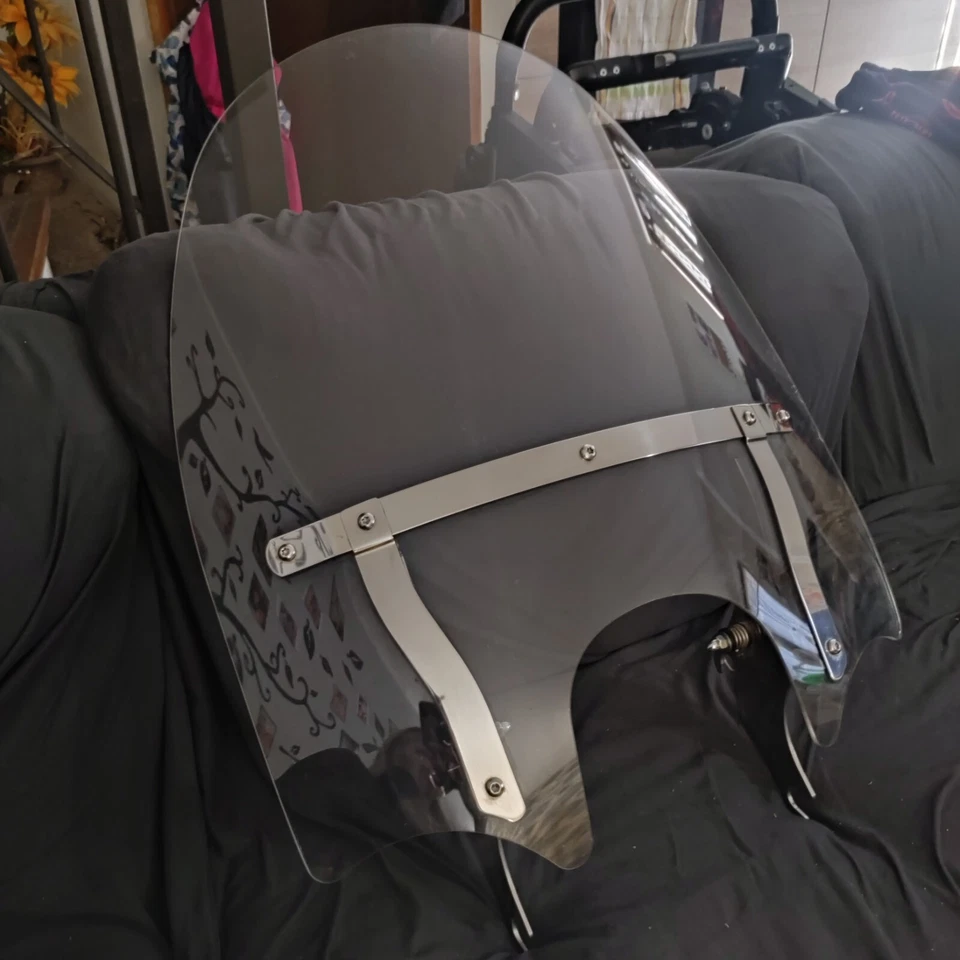 Parabrezza a sgancio rapido Harley Davidson originale tre fari per Sportster o D - Immagine 1 di 2