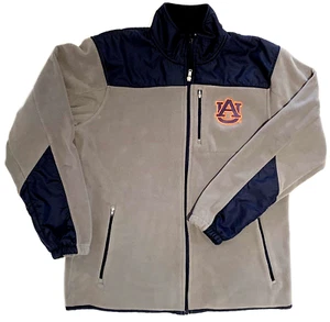 Auburn Tigers Fleece Jacket Men's /Unisex Medium M Full Zip Gray Blue Orange - Picture 1 of 8