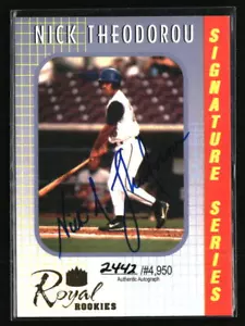 Nick Theodorou 2000 Royal Rookies AU /4950 #11 Baseball Card - Picture 1 of 2