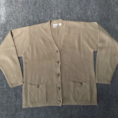 Cárdigan Suéter Hastings & Smith M Pequeños Nudo Botones Beige Abuela Grunge Foto 1 de 4