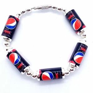 Brazalete Hecho a Mano CEREZA PEPSI MAX Coca COLA POP Soda COQUE Miniatura - Imagen 1 de 1
