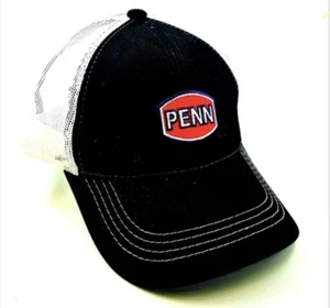 Penn Fishing Hat Cap Black & White Mesh Back - Picture 1 of 1