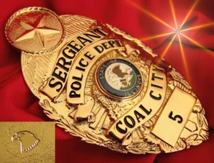 Obsolete police badge, *Sergeant*, Coal City Police Dept., I l i n o i s e - Bild 1 von 3