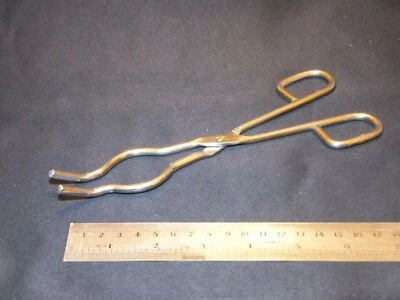 KITCHEN-CHEMISTRY **NEW** 200mm Stainless Steel Laboratory Tongs 20cm