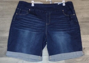 Terra & Sky Übergröße 3X 24W-26W blau tailliert Stretch Gummibund Pull On Short - Bild 1 von 10