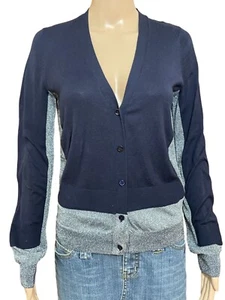 BCBG MaxAzria Navy Blue Silver Cardigan Size Small - Picture 1 of 3