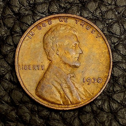 1930-P Lincoln Cent ~ AU Condition ~ $20 ORDERS SHIP FREE! Cover