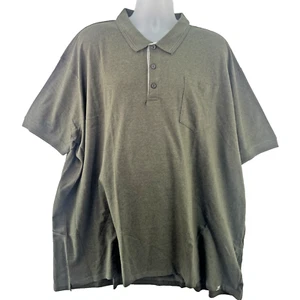 D555 Grant Big Men’s Pique Polo Shirt with Pocket, Size 5XL, Khaki Marl (XU1385) - Picture 1 of 15