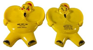 Vintage Jolly Chef Plastic Spoon Holder Set of 2, Promotional Advertising - Picture 1 of 4