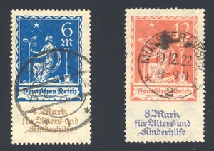 Deutschland SC #B3-4 (1922) 6m+4m bis 12m+8m Pflanzung Charity Halbpost Set sehr guter Zustand gebraucht - Bild 1 von 1