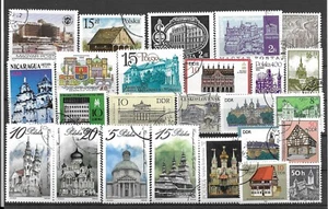 D86 ARCHITECTURE, BUILDINGS LOT OF STAMPS - Picture 1 of 1