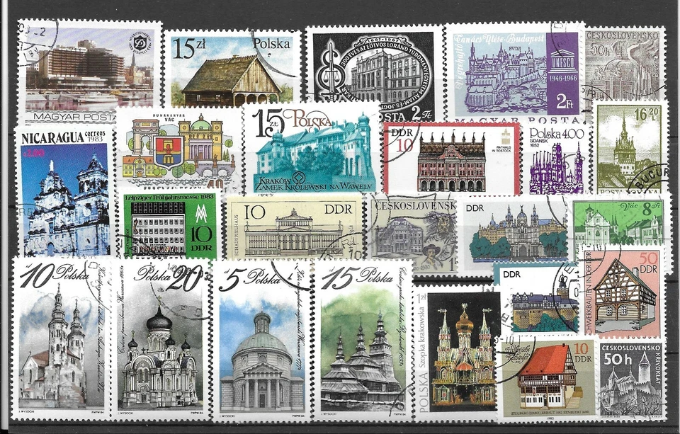 D86 ARCHITECTURE, BUILDINGS LOT OF STAMPS - Image 1 of 1