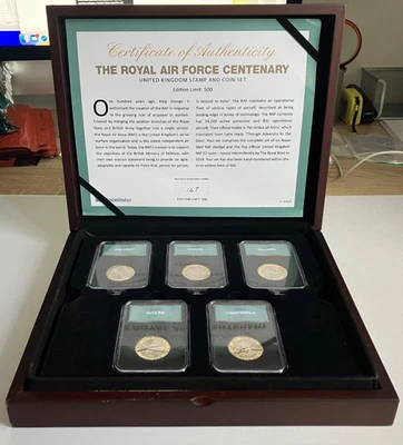 2018 Royal Air Force Centenary Two 2 Pound Coin and Stamp Set Limited Edition - Image 1 of 4