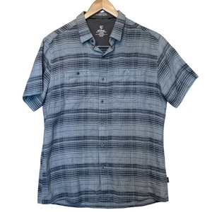 Kuhl Men's Skorpio Short Sleeve Linen Cotton Blend Button Down Shirt Size Large - Picture 1 of 10