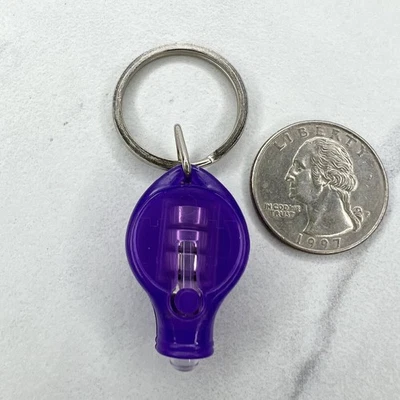 Purple Small Black UV Light Keychain Keyring - Image 1 of 4
