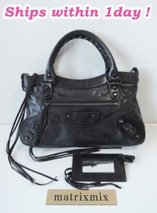 Balenciaga The First Handtasche schwarz Leder 103208 mit Spiegel/ohne Riemen/authentisch 1ds - Bild 1 von 23