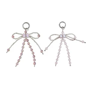 Multifunctional Beaded Keychain Stylish Bag Charm Crystal Bowknot Bag Pendant - Zdjęcie 1 z 10