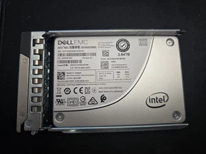DELL EMC 3.84TB SATA ENTERPRISE SSD INTEL SSDSC2KB038T8R 100% endurance remains - Picture 1 of 2