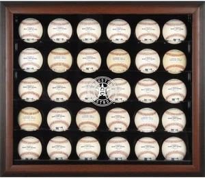 Astros Logo Brown Framed 30-Ball 2013 Logo Display Case - Fanatics - Picture 1 of 1