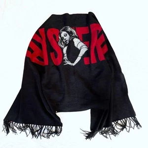 Cárdigan chal jacquard glamour histérico para su niña diseño de logotipo raro negro #0893 - Imagen 1 de 14