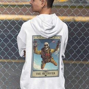 The Skydiver Tarot Card Hoodie, Sky Diving - Picture 1 of 17