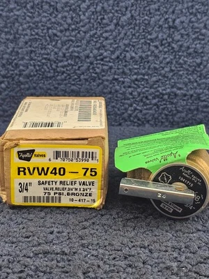Apollo RVW40-75: Bronze Safety Relief Valve 3/4 inch 75 PSI - Image 1 of 4