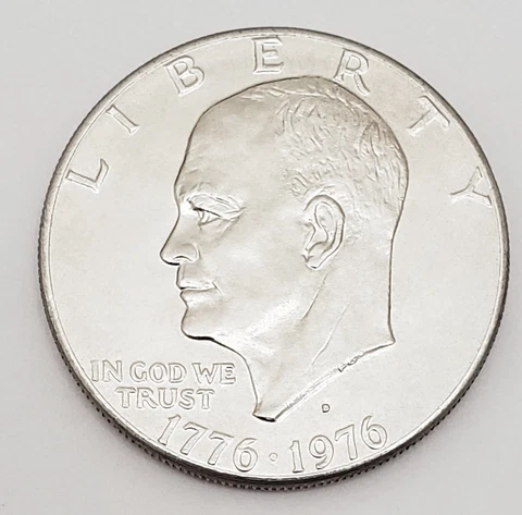 1976 D EISENHOWER DOLLAR COIN  TYPE II (2)  **FREE SHIPPING** Cover