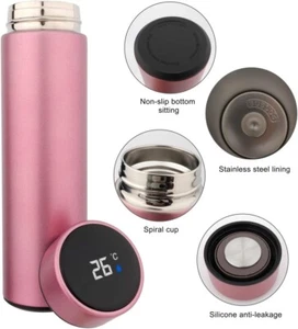 Botella de agua con pantalla de temperatura LED 17 OZ, taza impermeable aislada al vacío - Imagen 1 de 15