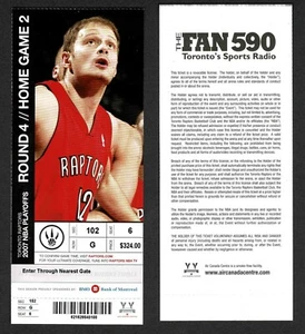 2006-07 Toronto Raptors Playoffs Ticket, Unused Round 4,Game 2, Rasho Nesterovic - Imagen 1 de 1