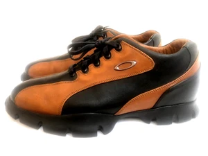 ZAPATOS ULTRA RAROS OAKLEY STEEL TRAP PARA HOMBRE TALLA 10,5 CUERO ITALIANO NEGRO Y MARRÓN - Imagen 1 de 7