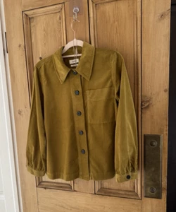 Toast Needlecord Funky Kragen Bluse - golden oliv - Größe 8 Oversize - neu mit Etikett - Bild 1 von 11