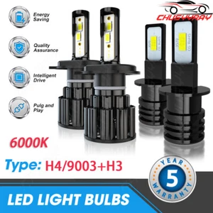 Para For Suzuki Grand Vitara 2001-2005 LED Faro Alto Bajo + Fog Light Bulbs Qty4 - Picture 1 of 12