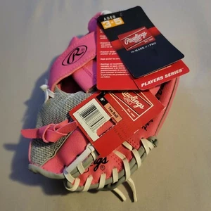 Rawlings Softball Glove Pink Gray White PL90PSM Player Series Child Small 9" RHT - Picture 1 of 5