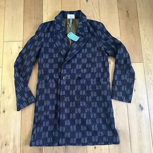 Chaqueta Red Ear Paul Smith Para Hombre Mediana Índigo Doble Pecho Jaquard Japón Nueva Con Etiquetas - Imagen 1 de 14