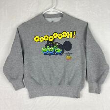 Disney Squeeze Toy Aliens Sweater Kids Small Gray Crewneck Sweatshirt Boys