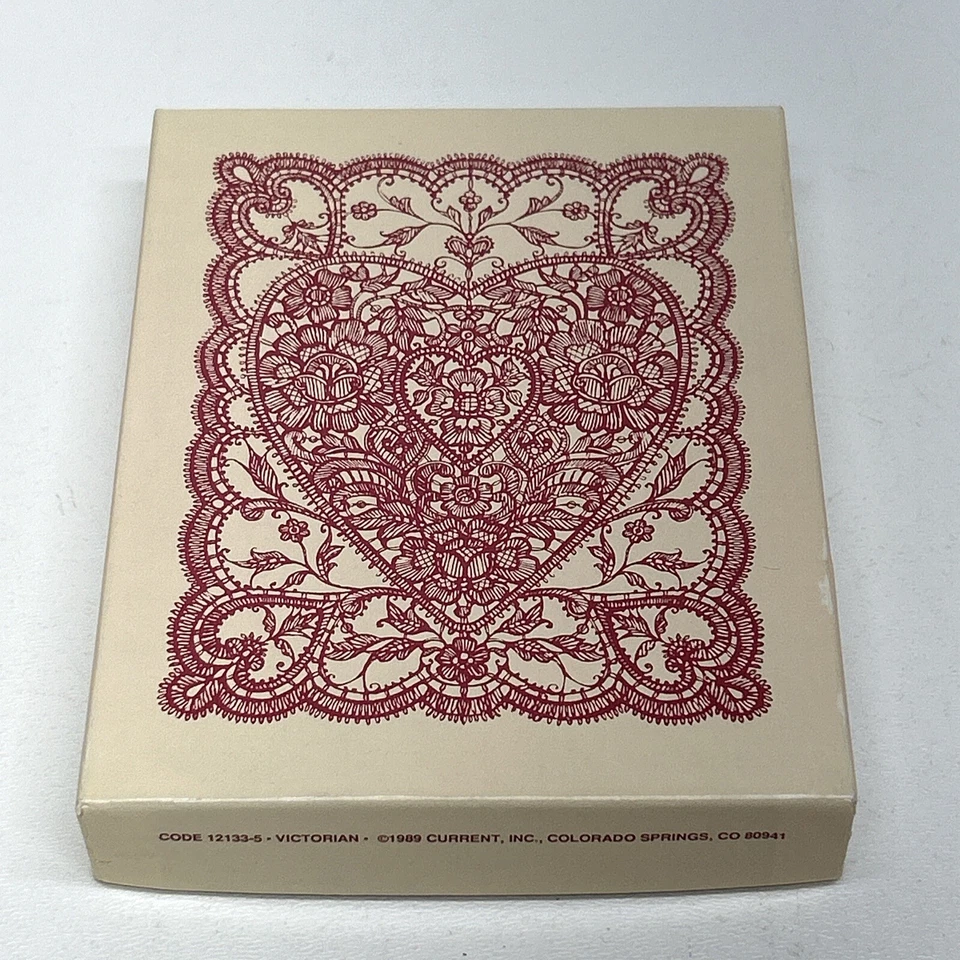 Lote de 5 tarjetas de San Valentín en blanco de diseño victoriano con caja, 1989 Current Inc. Foto 1 de 4