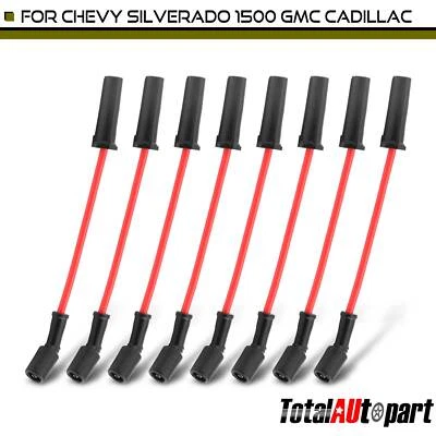 Juego de 8 cables de bujía para Chevrolet Silverado 1500 Tahoe GMC Yukon Cadillac CTS Foto 1 de 4